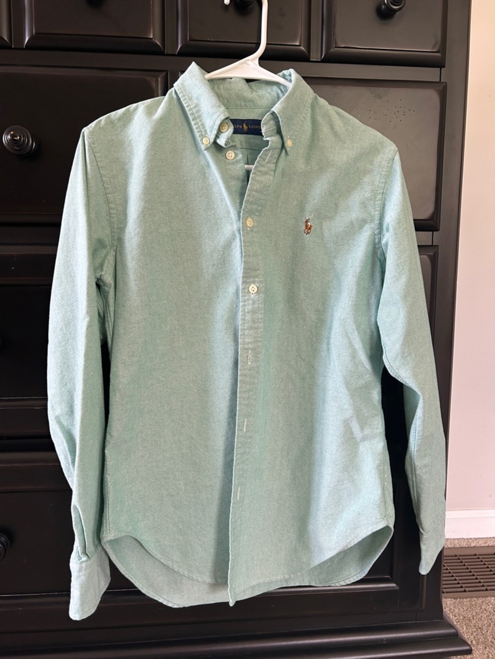 Ralph Lauren Light Mint Green Button-Down Oxford Shirt